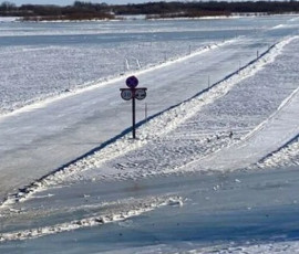 14 марта закрыли ледовую переправу между Поярково и Сюньке на границе с Китаем